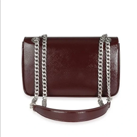 PRADA pattina in pelle saffiano vernice bag 318 - Picture 7 of 8